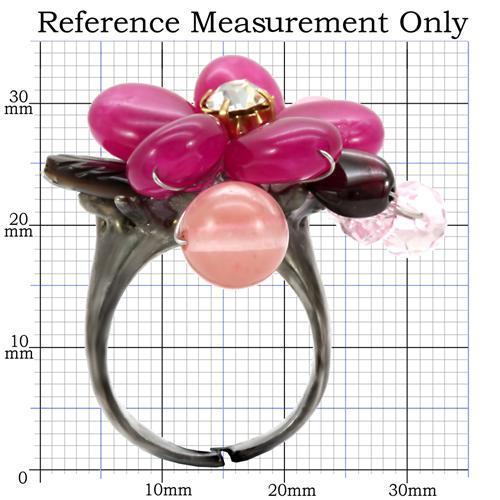 Antique Tone Brass Ring with Assorted in Multi Color