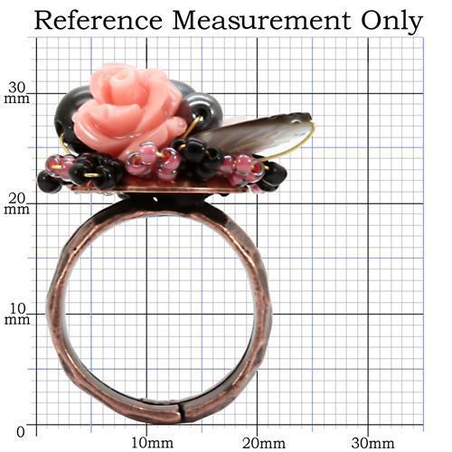 Antique Tone Brass Ring with Assorted in Multi Color