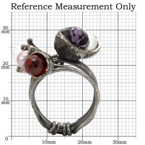 Antique Tone Brass Ring with Assorted in Multi Color