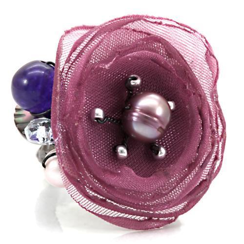 Antique Tone Brass Ring with Assorted in Multi Color