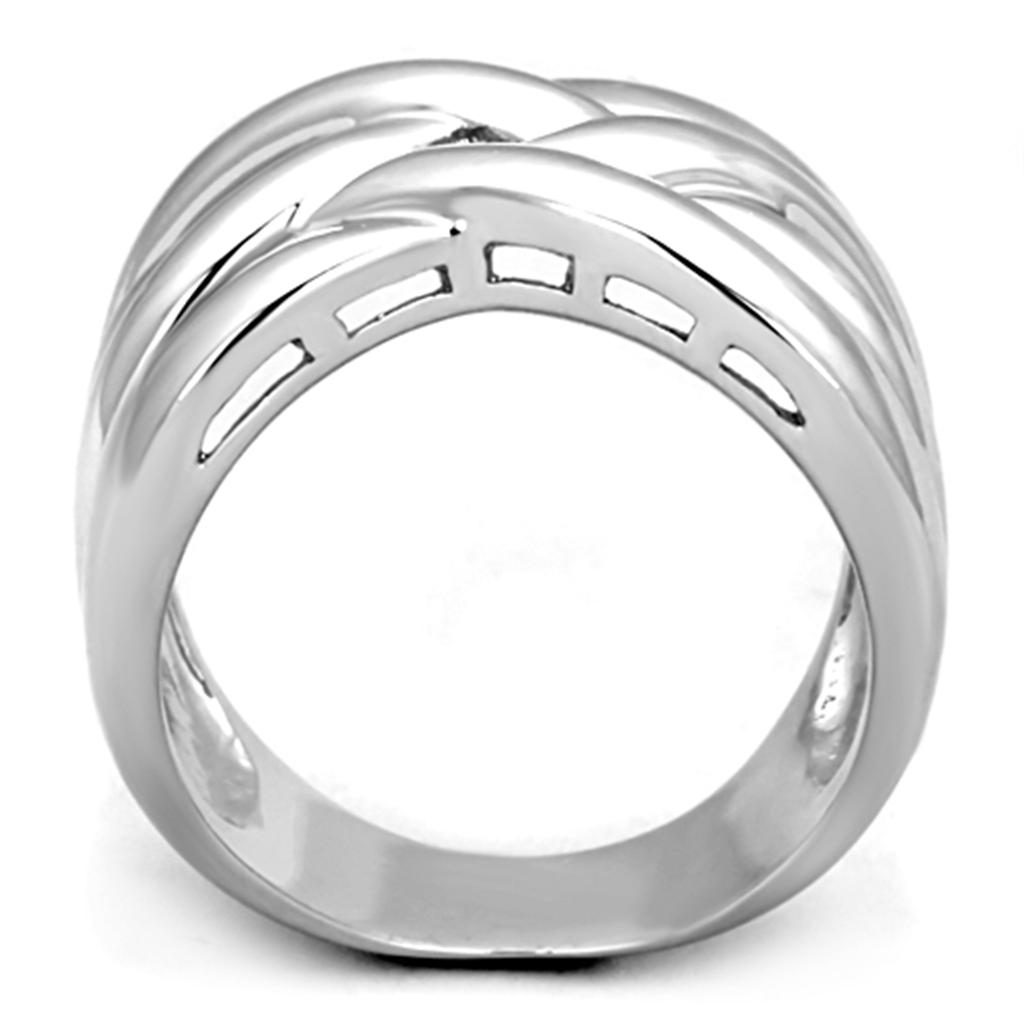 Rhodium Brass Ring with No Stone