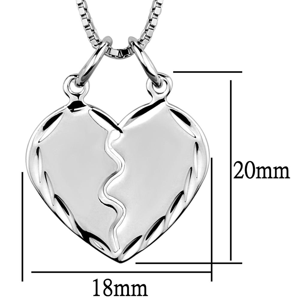 Rhodium Brass Chain Pendant with No Stone