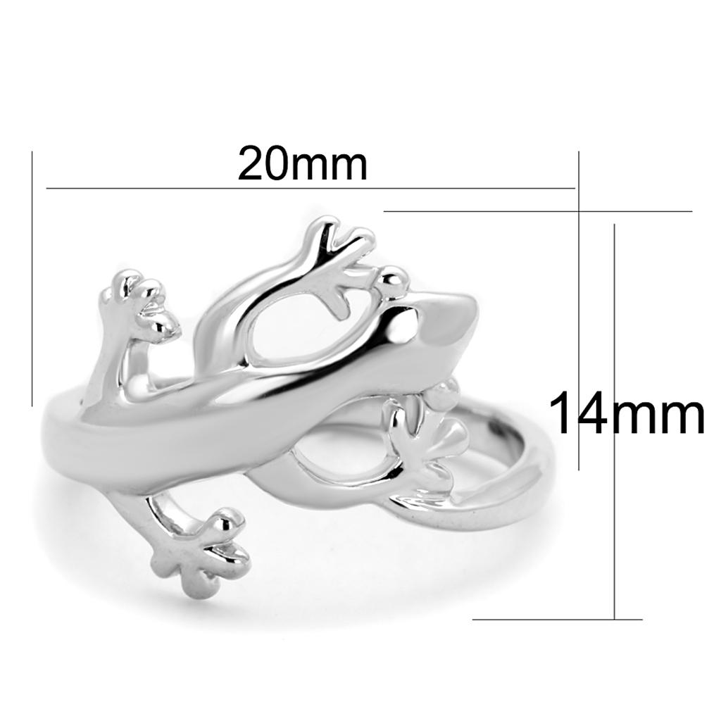 Rhodium Brass Ring with No Stone