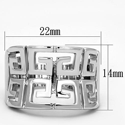 Rhodium Brass Ring with No Stone