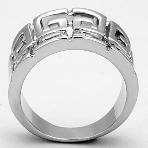 Rhodium Brass Ring with No Stone