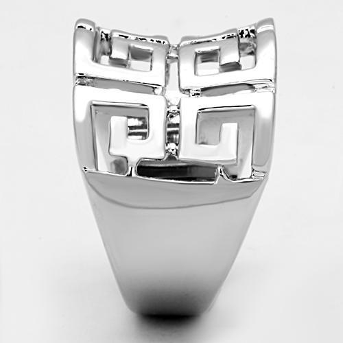 Rhodium Brass Ring with No Stone