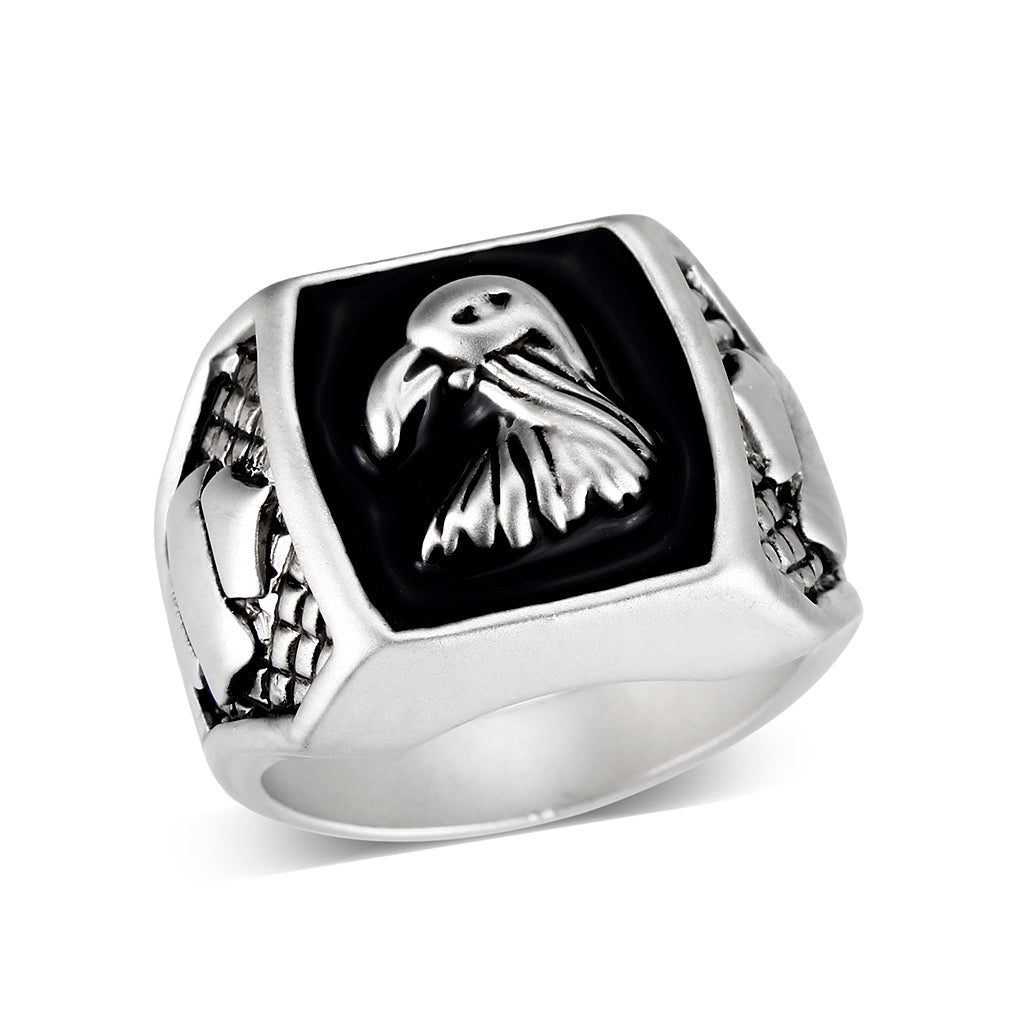 Rhodium Plated Brass Ring with No Stone