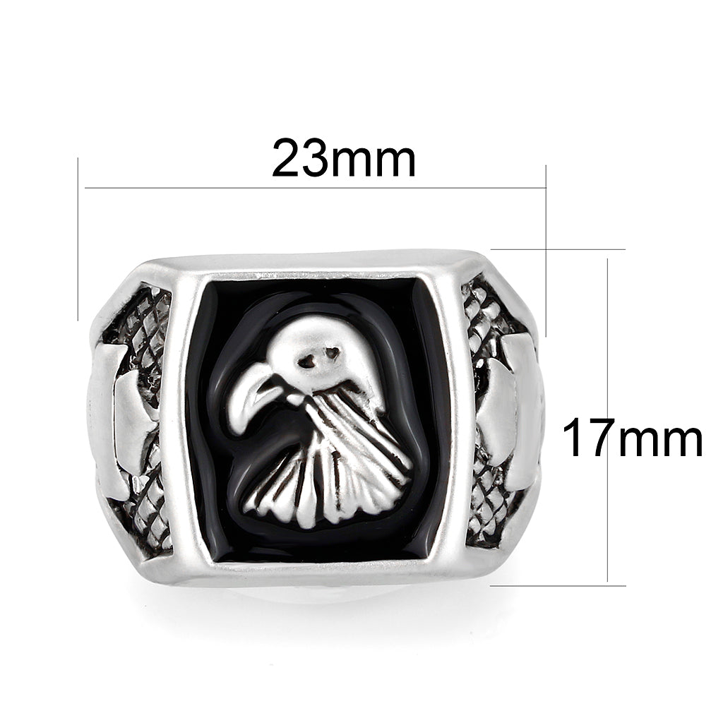 Rhodium Plated Brass Ring with No Stone