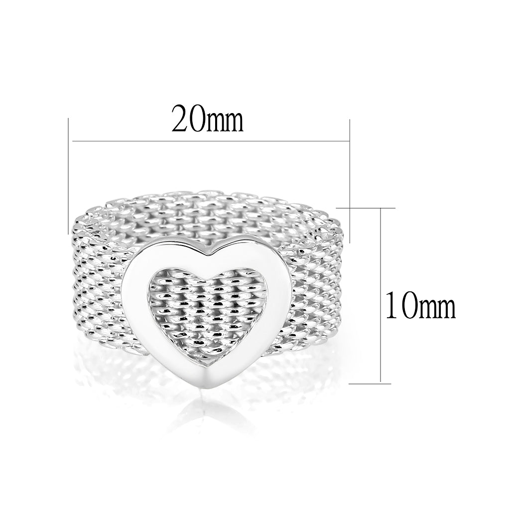 Rhodium Plated Ring with No Stone