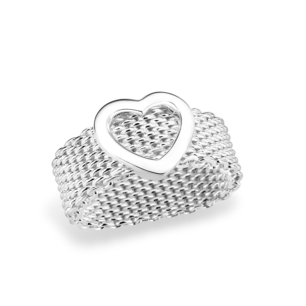 Rhodium Plated Ring with No Stone