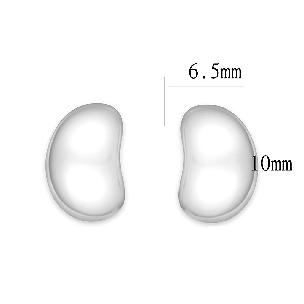 Sterling Silver Earrings With High Polished ( No Plated)