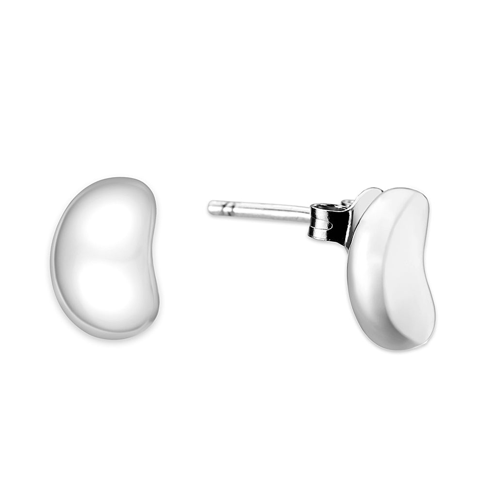 Sterling Silver Earrings With High Polished ( No Plated)