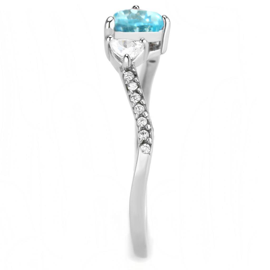 High polished (no plating) Stainless Steel Ring with AAA Grade CZ in Multi Color