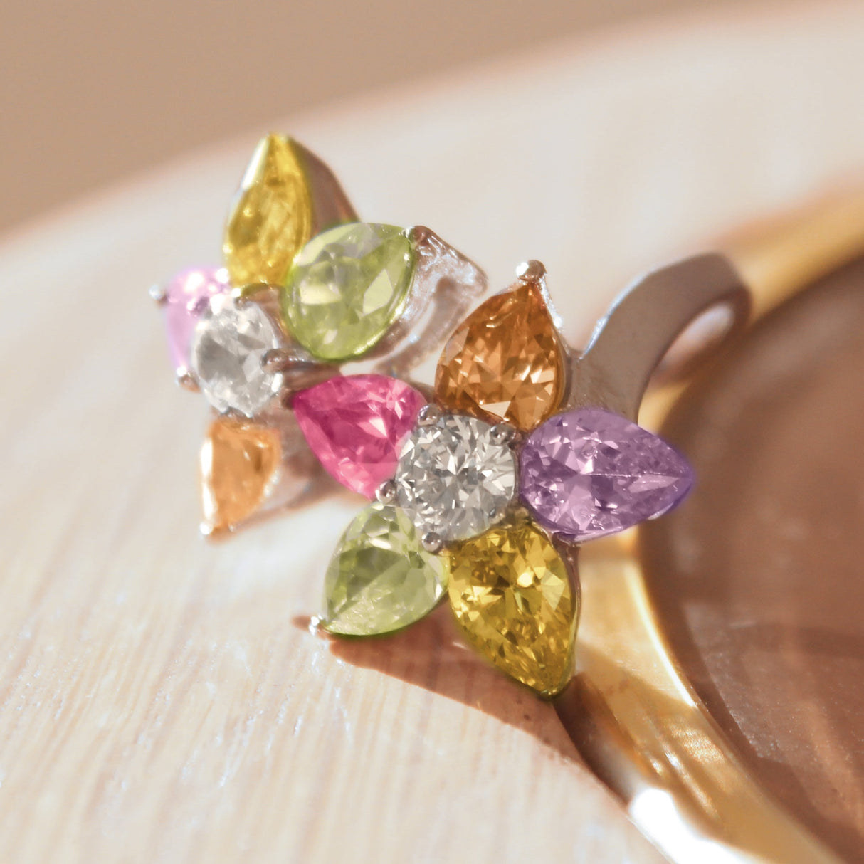 Stainless Steel, AAA CZ , Multi Color - TK111