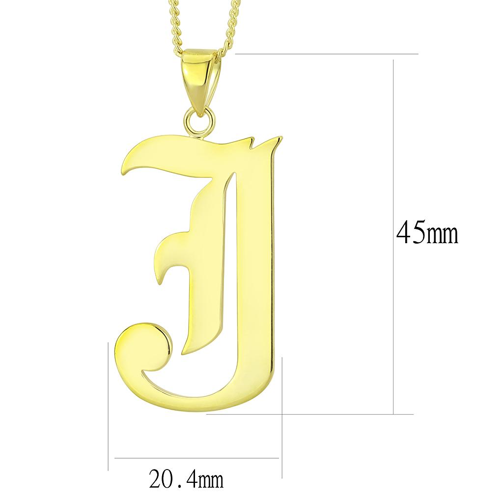 Gold Brass Chain Pendant with No Stone