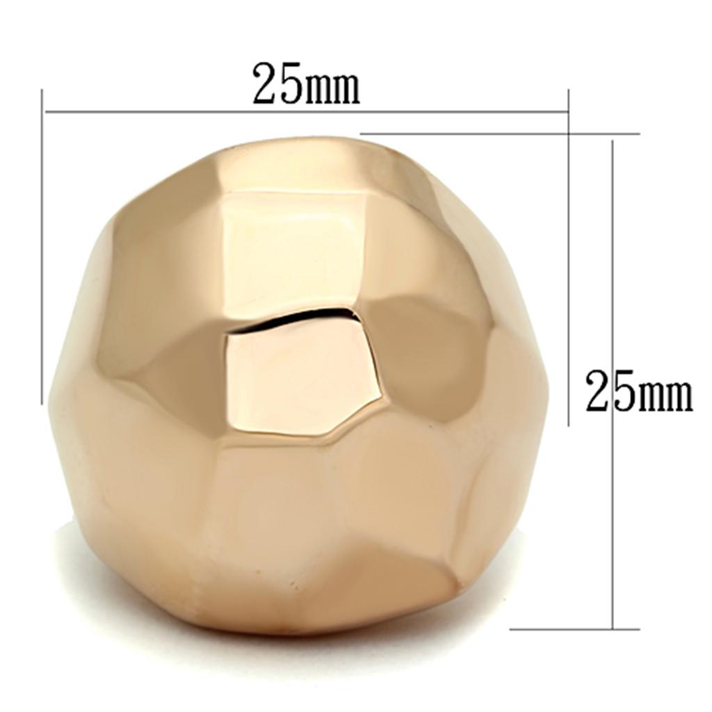 Rose Gold Brass Ring with No Stone