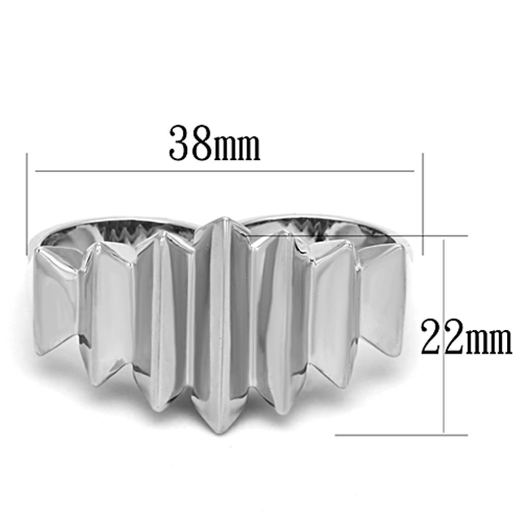 Rhodium Brass Ring with No Stone