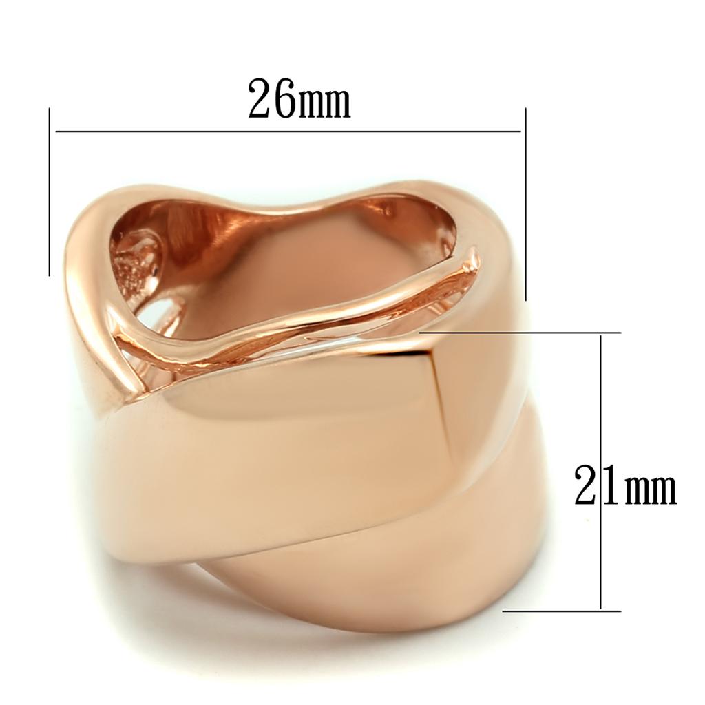 Rose Gold Brass Ring with No Stone