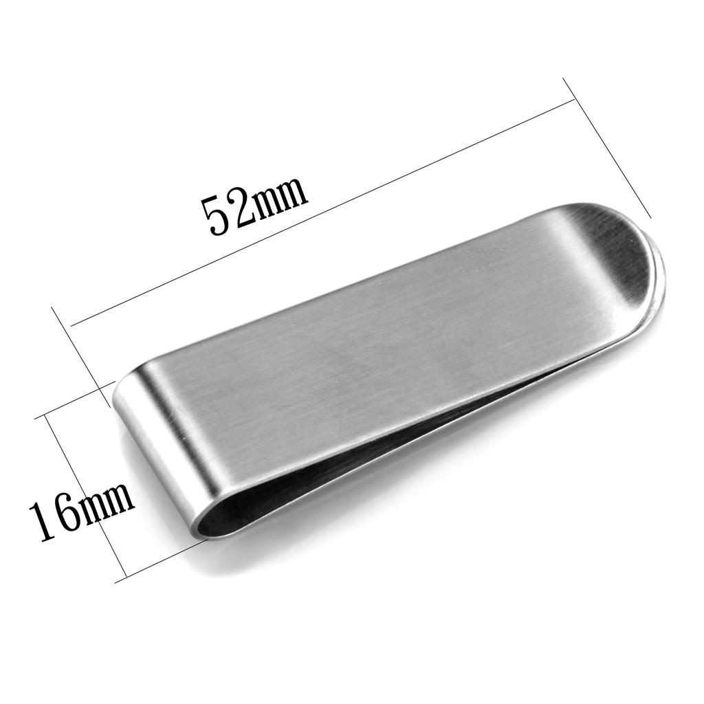 High polished (no plating) Stainless Steel Money clip with No Stone