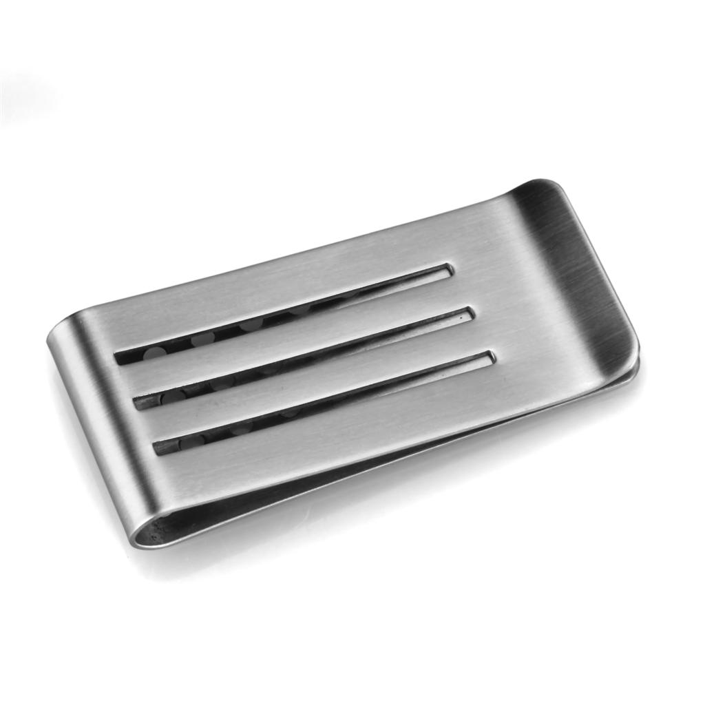 High polished (no plating) Stainless Steel Money clip with No Stone