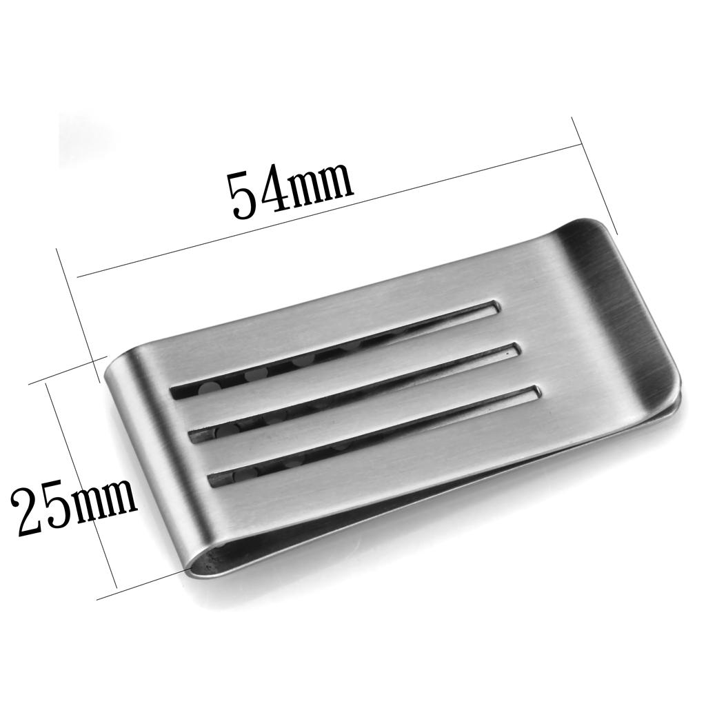 High polished (no plating) Stainless Steel Money clip with No Stone