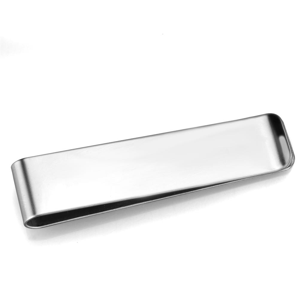 High polished (no plating) Stainless Steel Money clip with No Stone