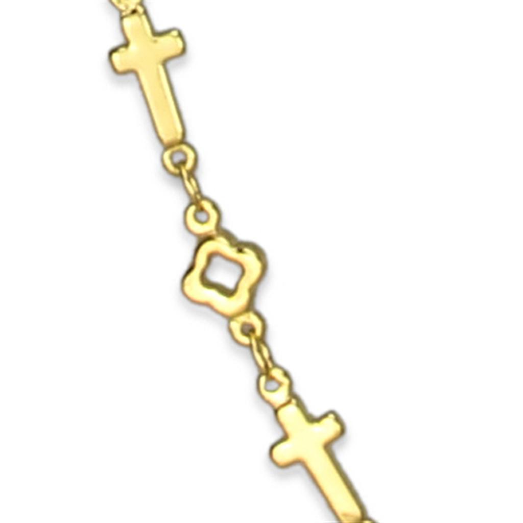 Flash Gold Brass Necklace with No Stone