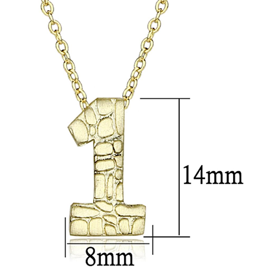 Flash Gold Brass Chain Pendant with Top Grade Crystal in Clear