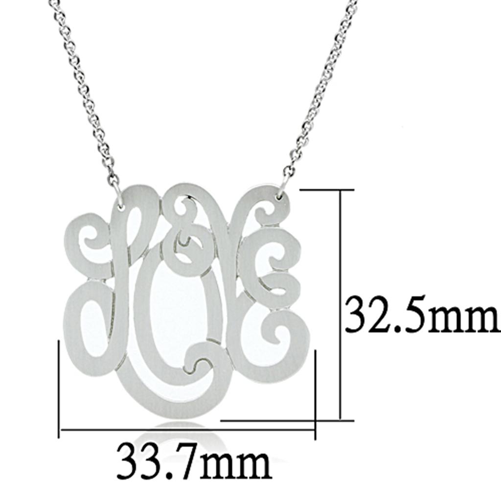 Rhodium Brass Chain Pendant with No Stone