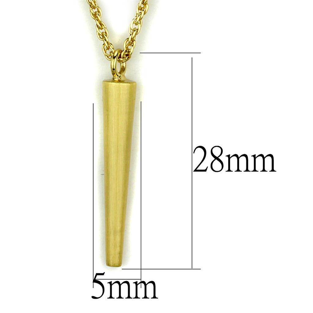 Gold & Brush Brass Chain Pendant with No Stone