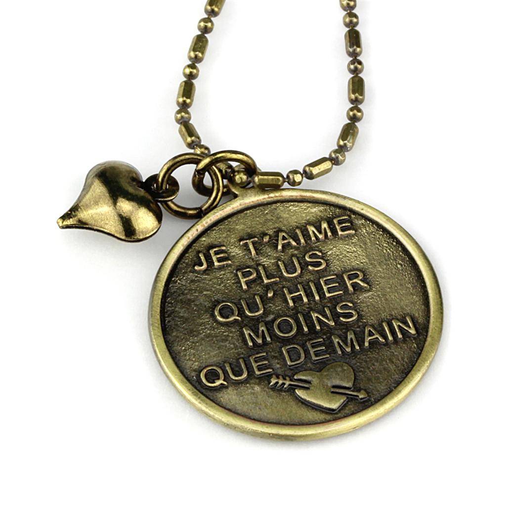 Antique Copper White Metal Chain Pendant with No Stone