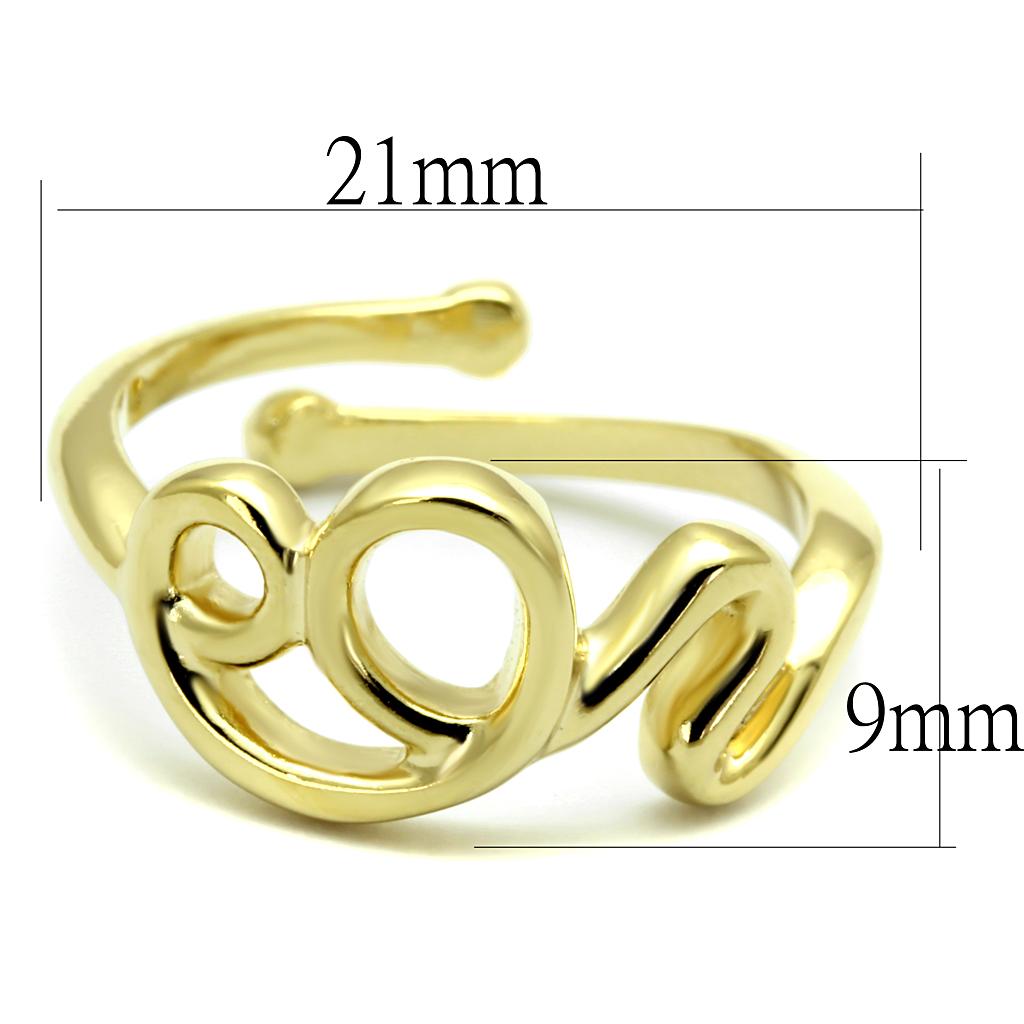 Flash Gold Brass Ring with No Stone