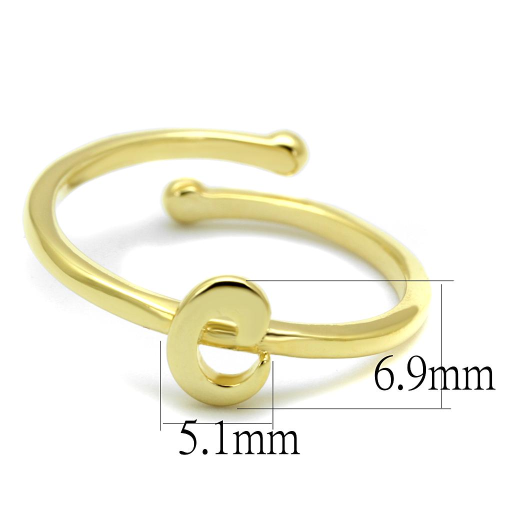 Flash Gold Brass Ring with No Stone