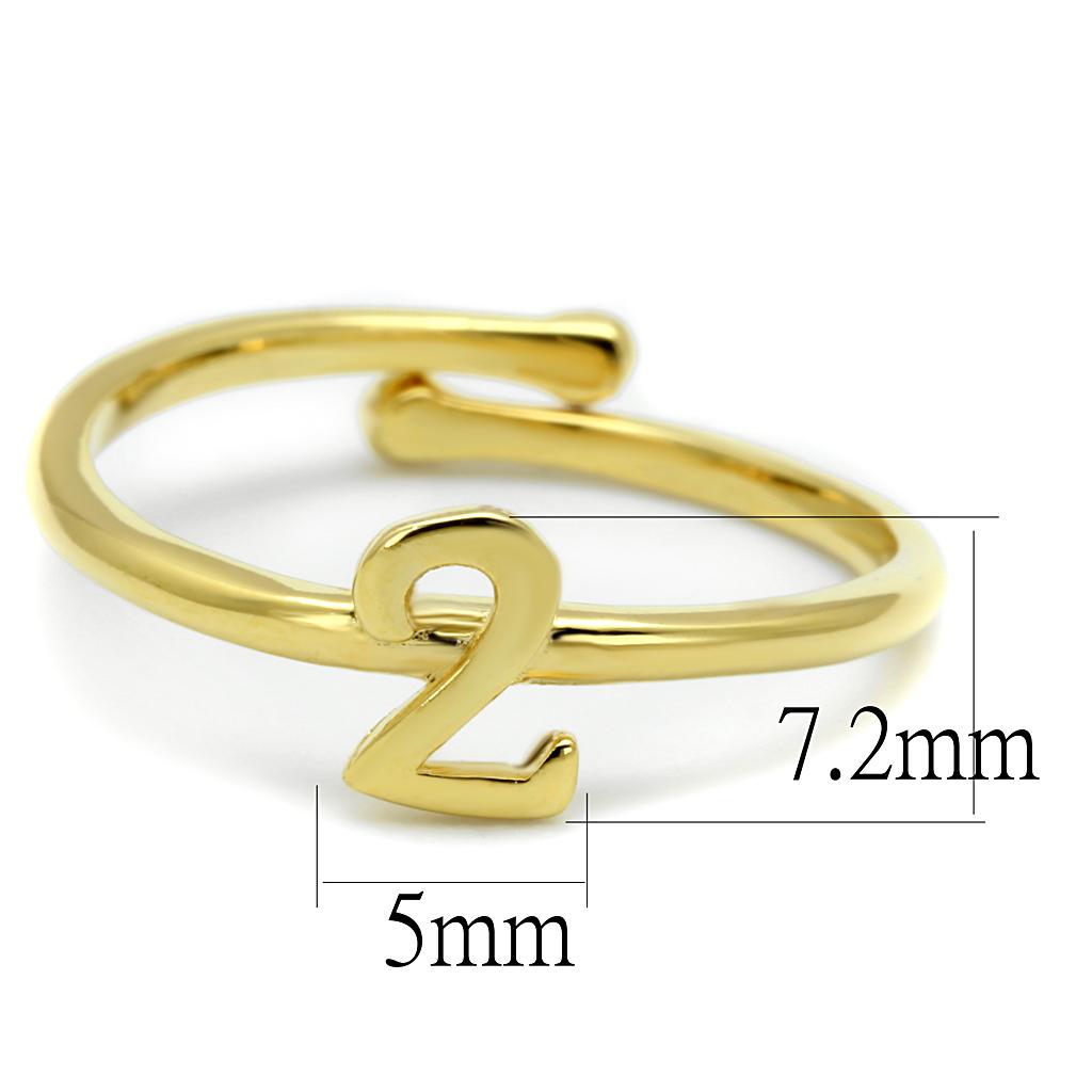 Flash Gold Brass Ring with No Stone