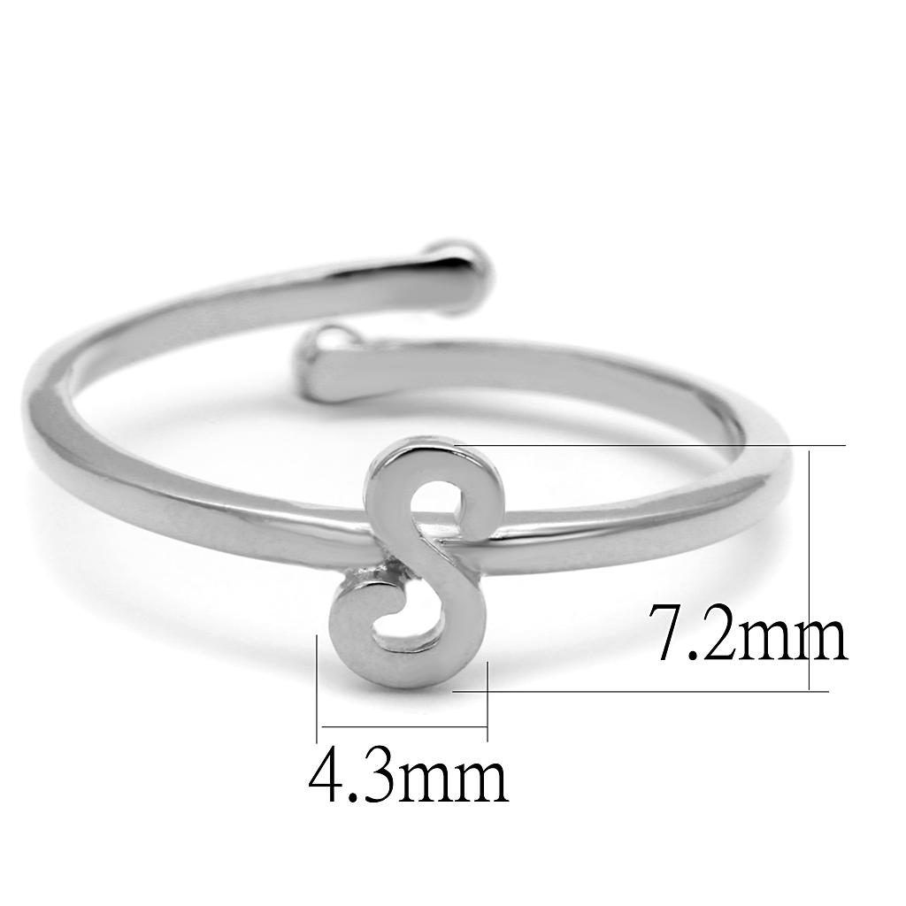 Rhodium Brass Ring with No Stone