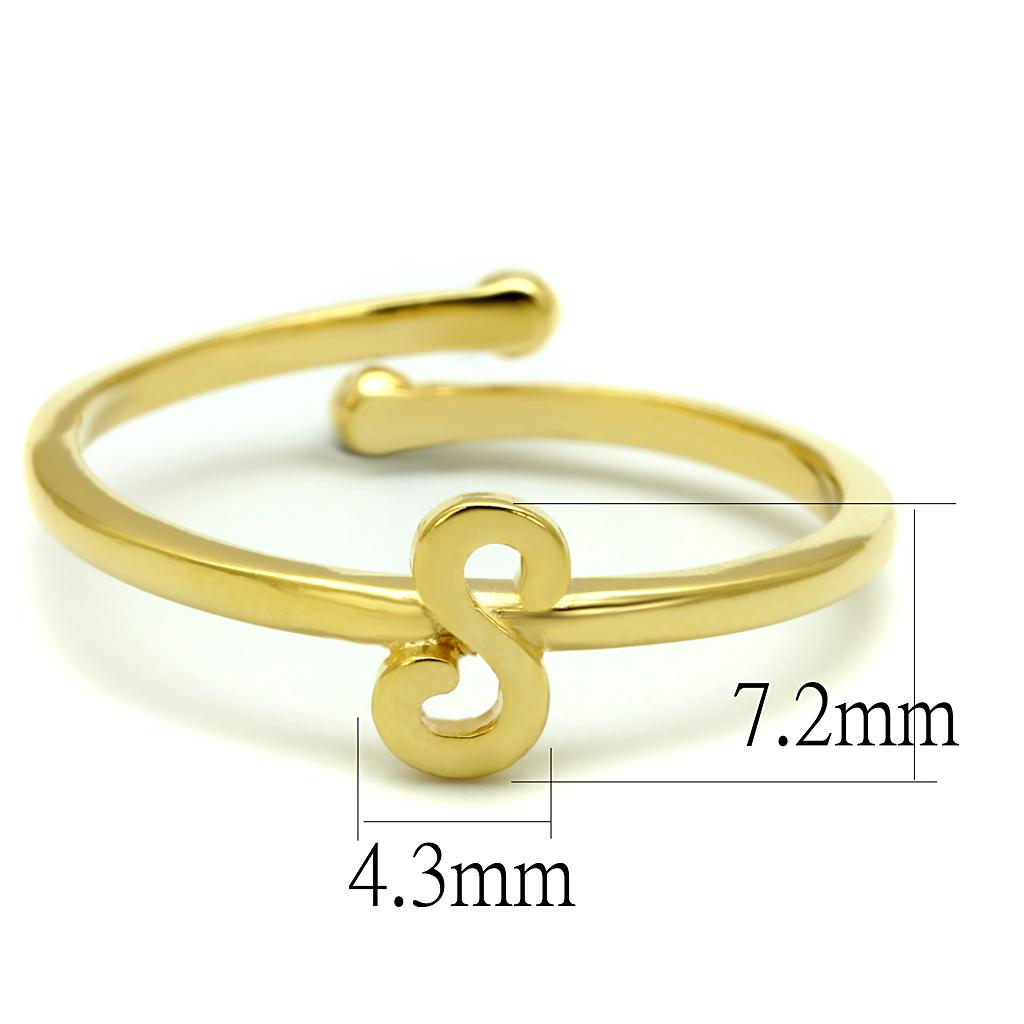 Flash Gold Brass Ring with No Stone