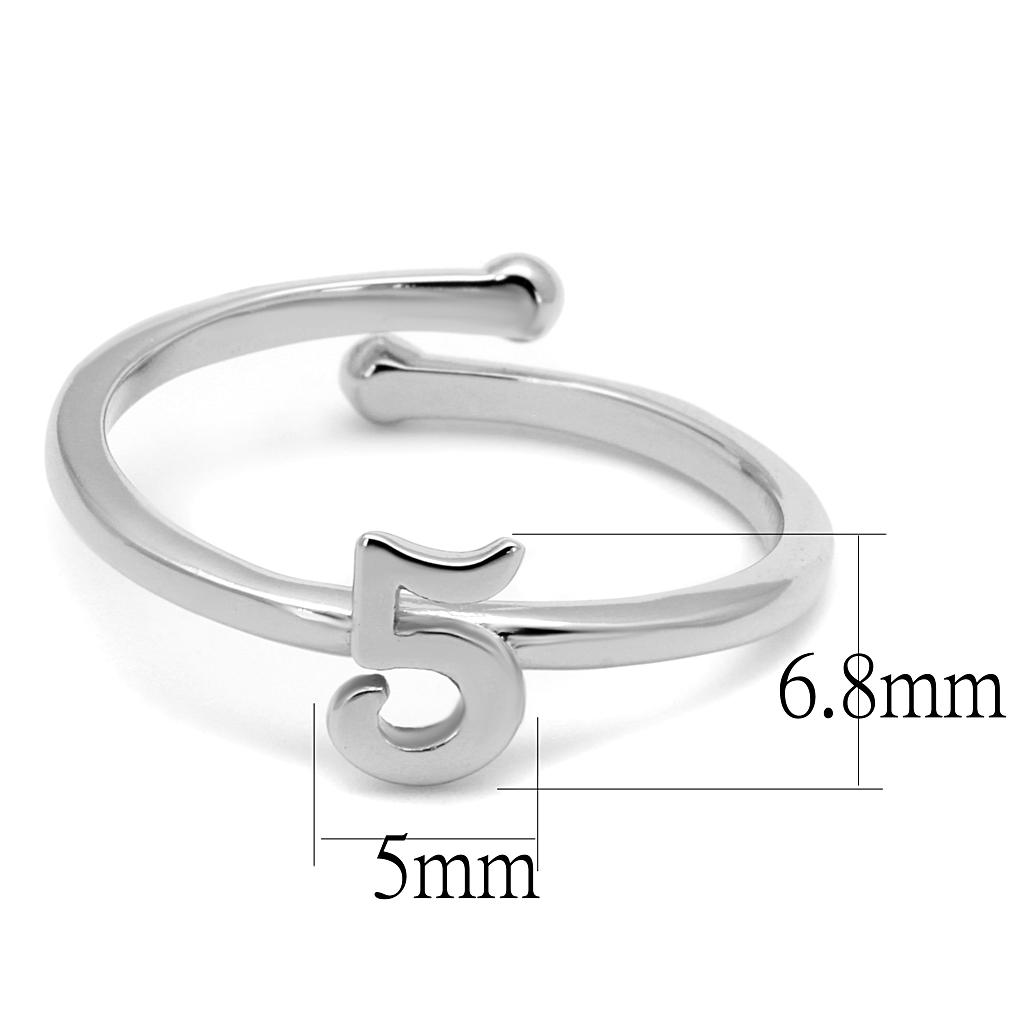 Rhodium Brass Ring with No Stone