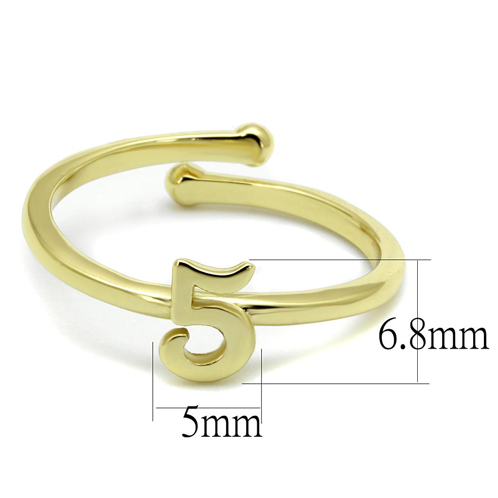 Flash Gold Brass Ring with No Stone