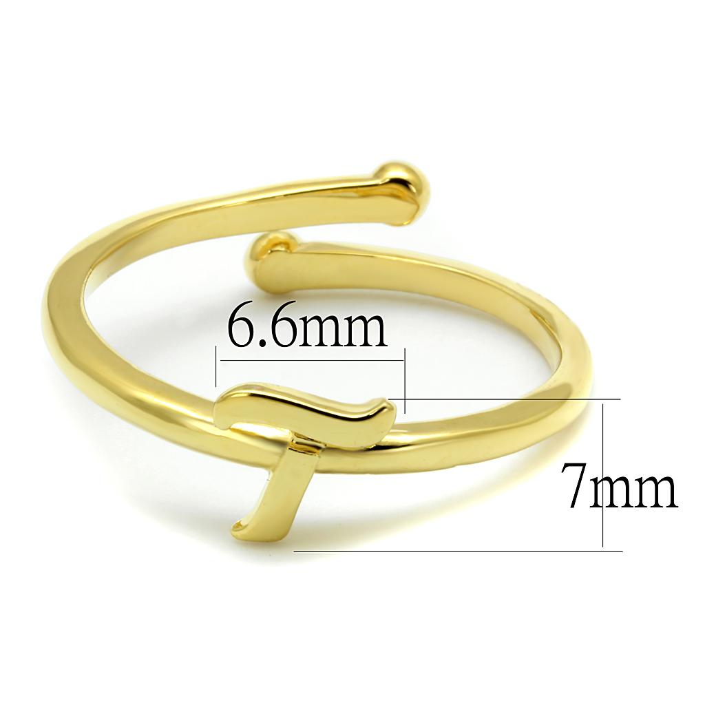 Flash Gold Brass Ring with No Stone