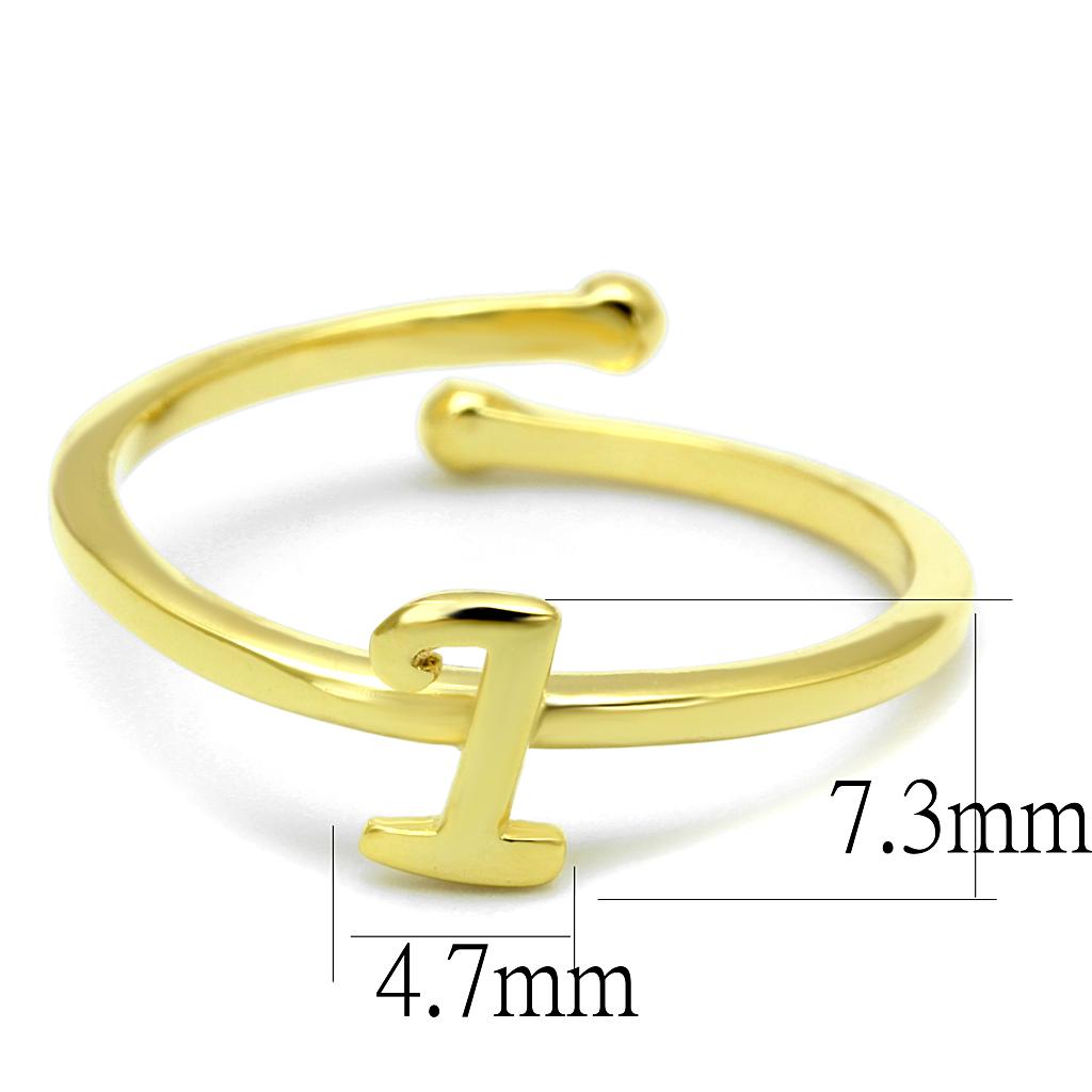 Flash Gold Brass Ring with No Stone