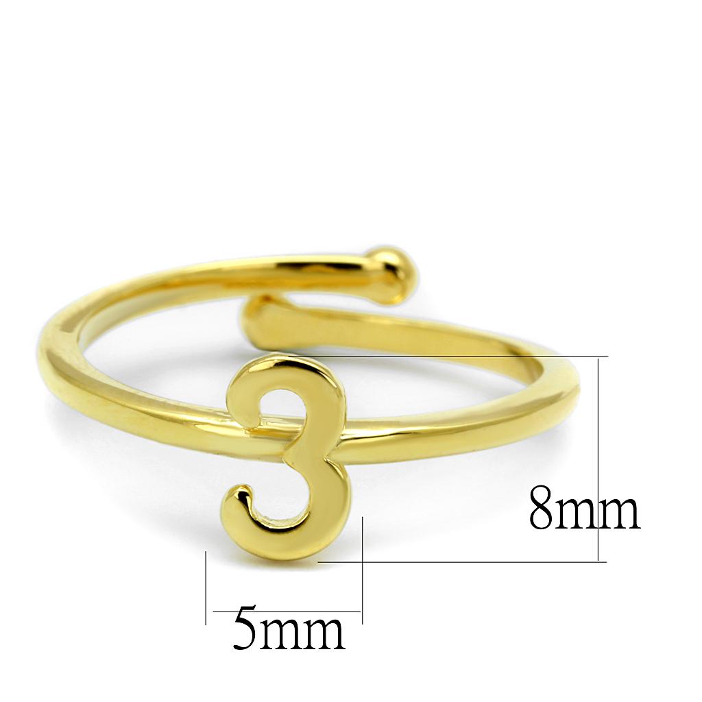 Flash Gold Brass Ring with No Stone