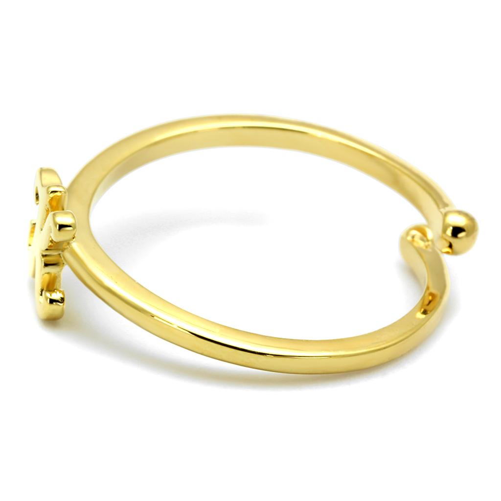 Flash Gold Brass Ring with No Stone