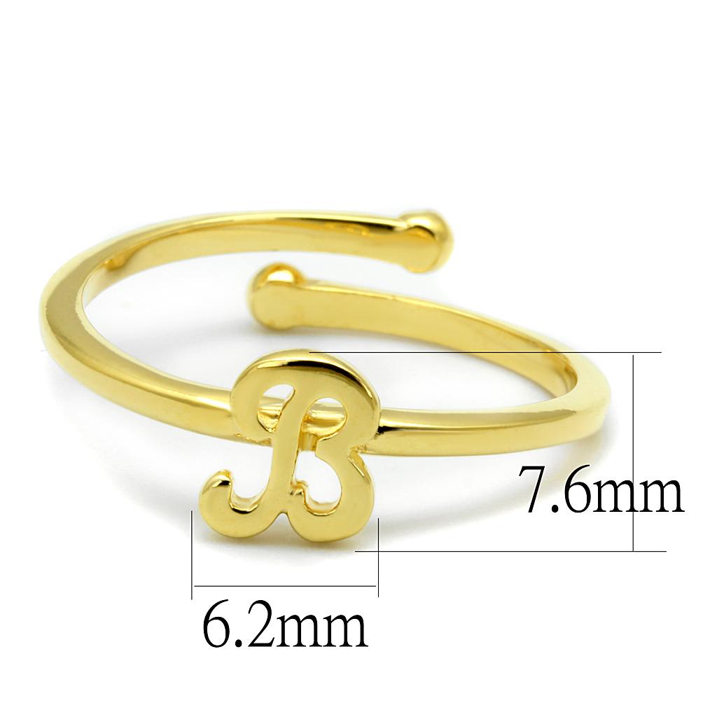 Flash Gold Brass Ring with No Stone