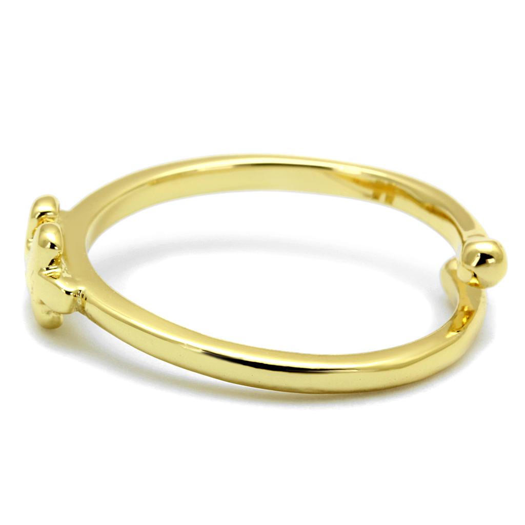 Flash Gold Brass Ring with No Stone