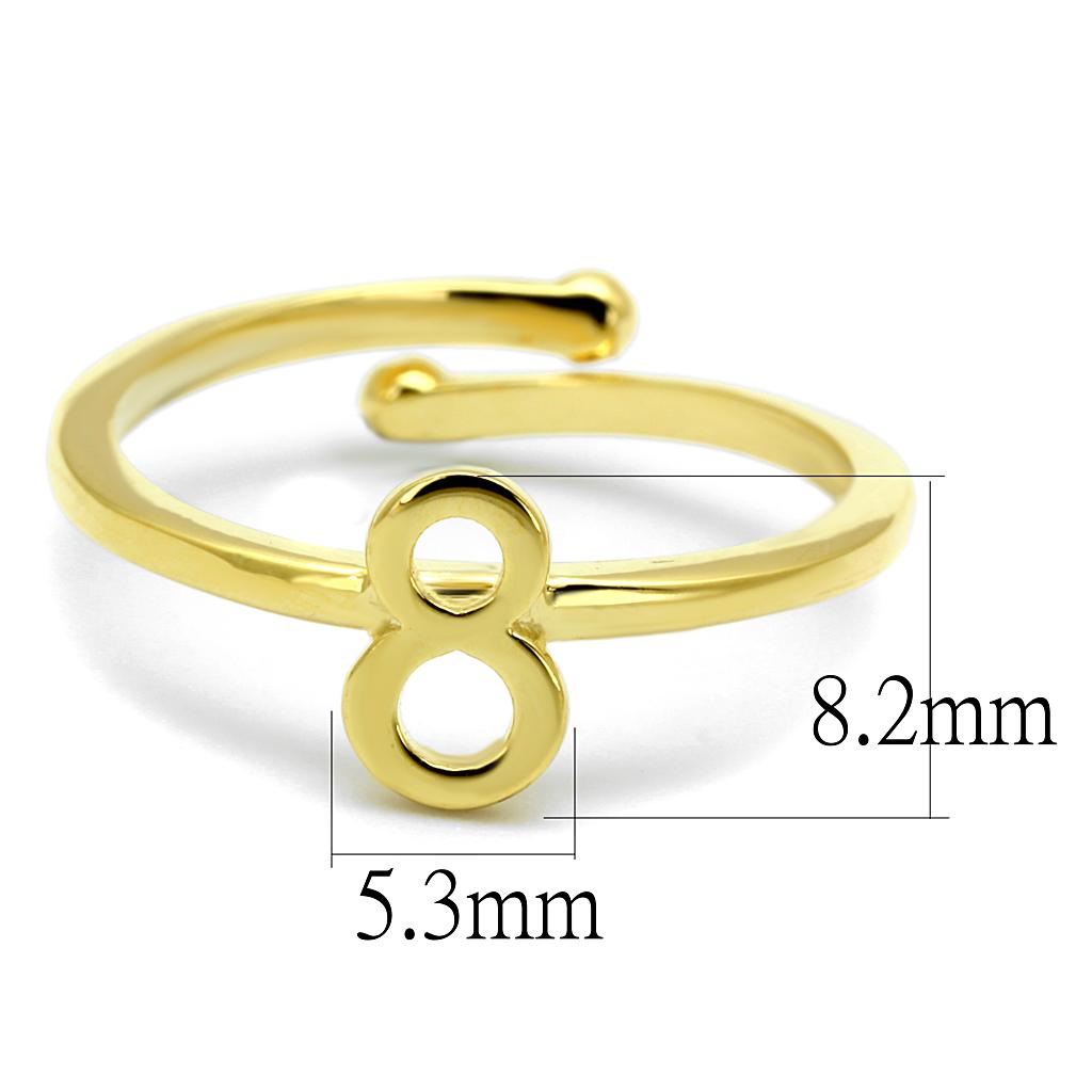 Flash Gold Brass Ring with No Stone