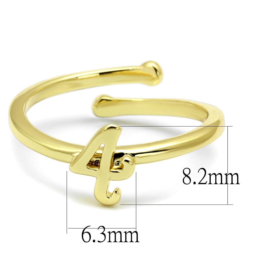 Flash Gold Brass Ring with No Stone