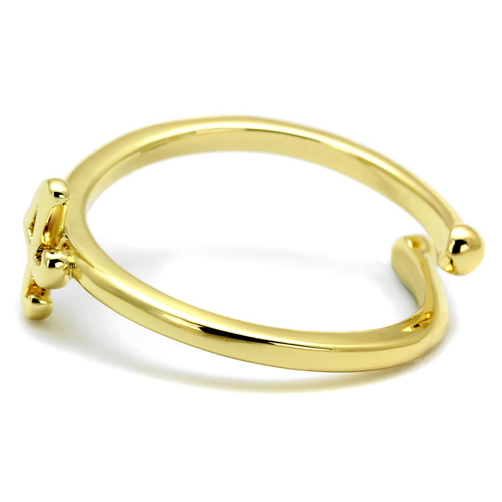 Flash Gold Brass Ring with No Stone
