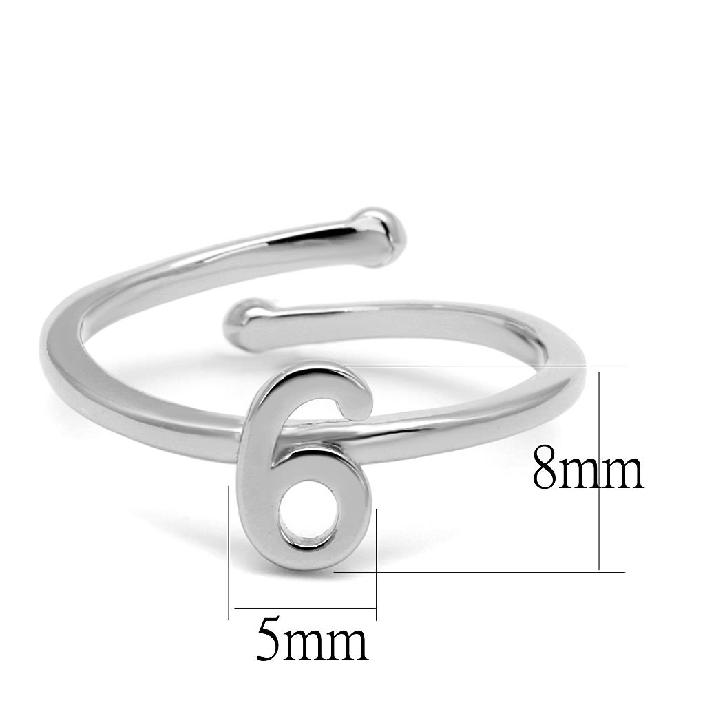Rhodium Brass Ring with No Stone