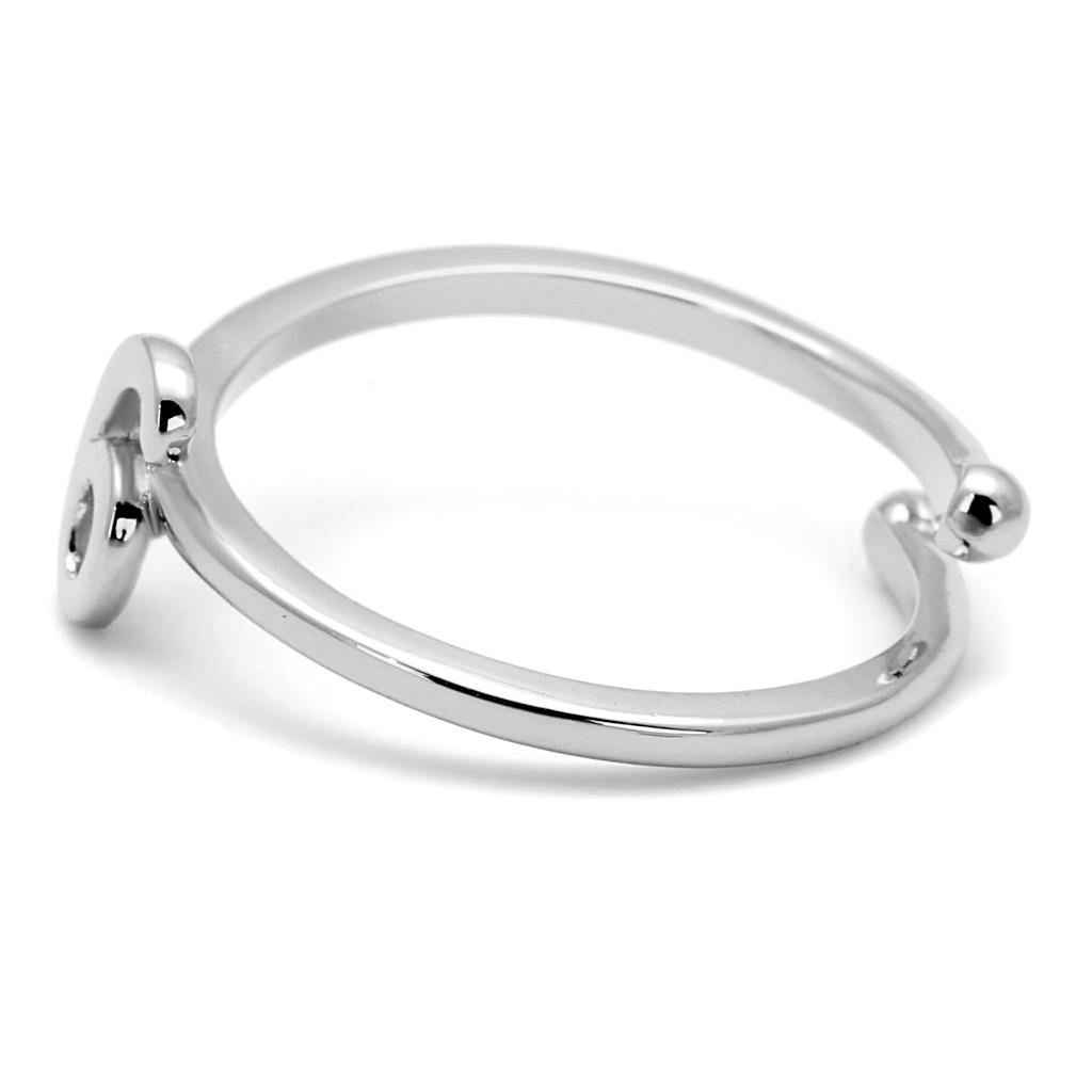 Rhodium Brass Ring with No Stone