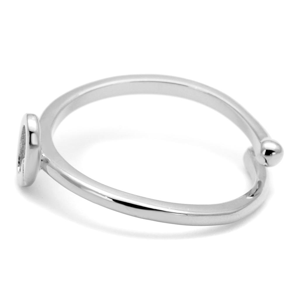 Rhodium Brass Ring with No Stone